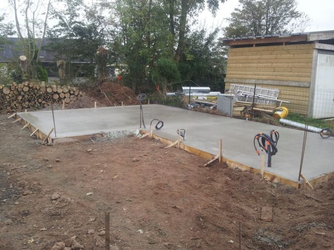 Dallage du garage de Campigny.